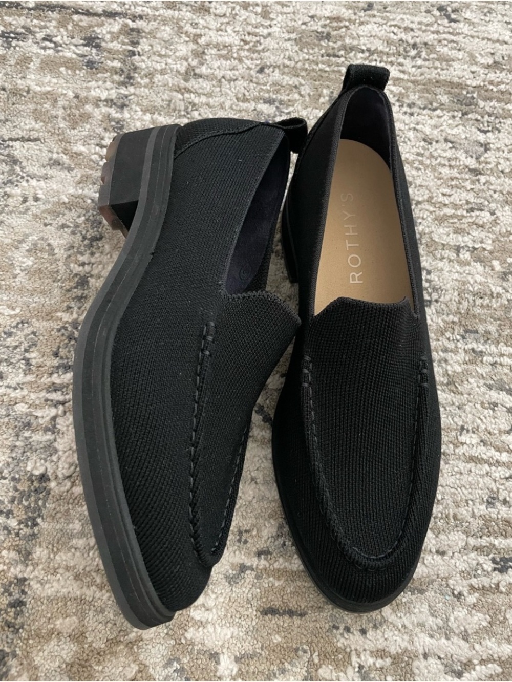 Rothy’s Lug Loafer Chunky Penny Black Size 8